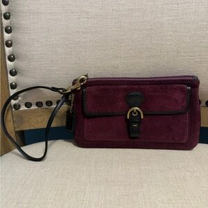 Coach Vintage Y2K SoHo Small Suede Wristlet